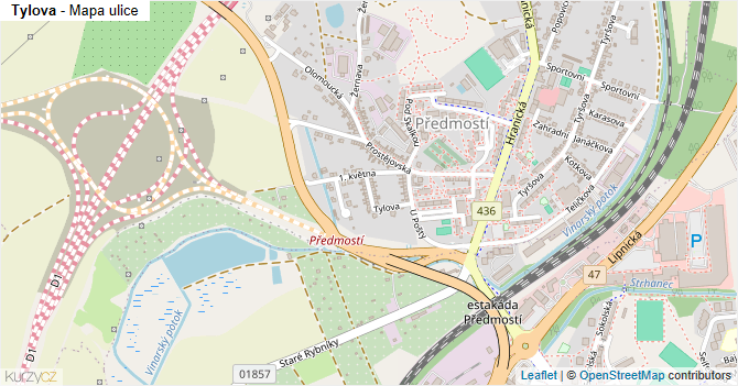 Tylova - mapa ulice