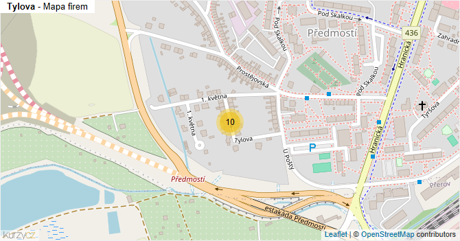 Tylova - mapa firem