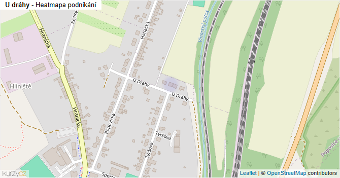 U dráhy - mapa podnikání