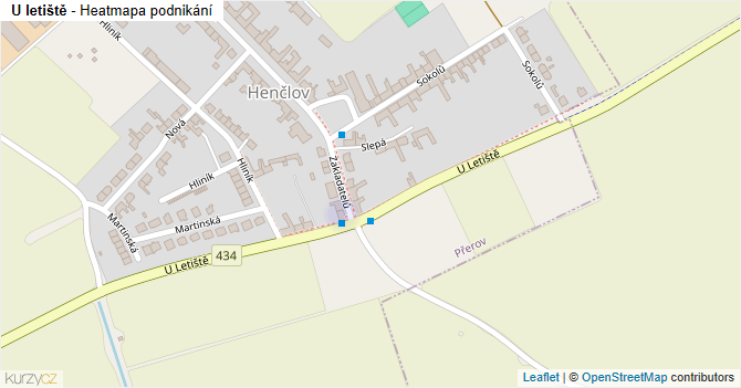 U letiště - mapa podnikání
