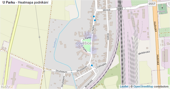 U Parku - mapa podnikání
