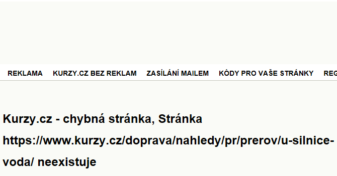 U silnice - záplavové mapy stoleté vody