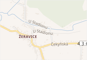 U stadionu v obci Přerov - mapa ulice