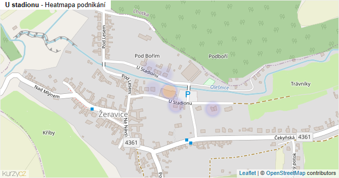 U stadionu - mapa podnikání