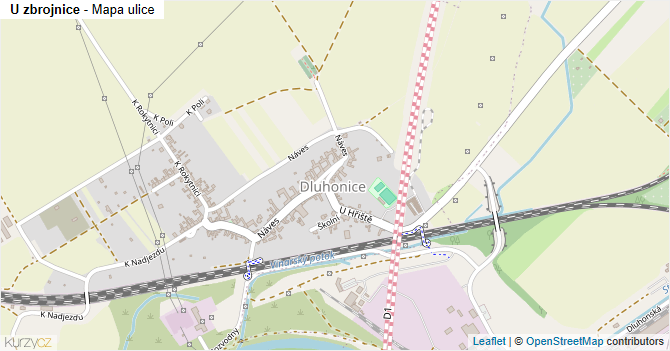 U zbrojnice - mapa ulice