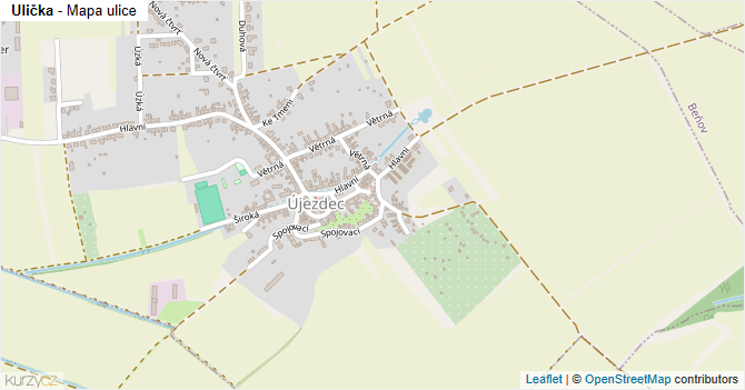 Ulička - mapa ulice