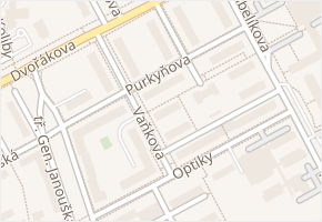 Vaňkova v obci Přerov - mapa ulice