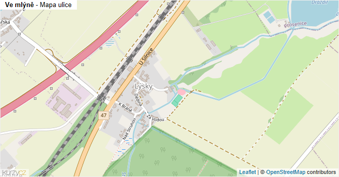 Ve mlýně - mapa ulice