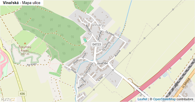 Vinařská - mapa ulice