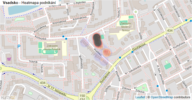 Vsadsko - mapa podnikání