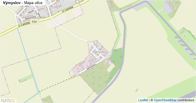 Výmyslov - mapa ulice
