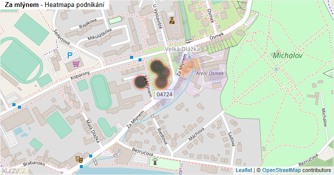 Za mlýnem - mapa podnikání