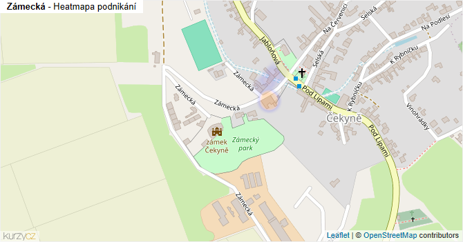 Zámecká - mapa podnikání