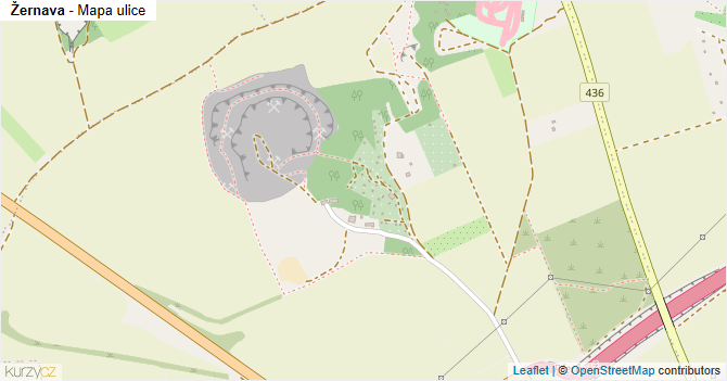 Žernava - mapa ulice