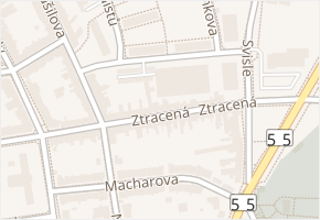 Ztracená v obci Přerov - mapa ulice