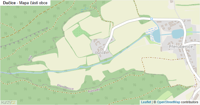 Dučice - mapa části obce