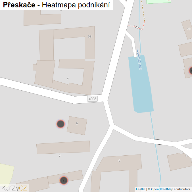 Mapa Přeskače - Firmy v obci.