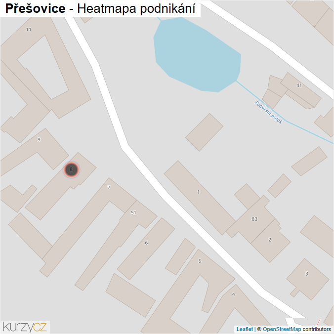 Mapa Přešovice - Firmy v obci.