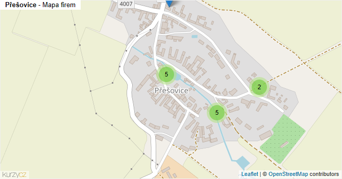Přešovice - mapa firem
