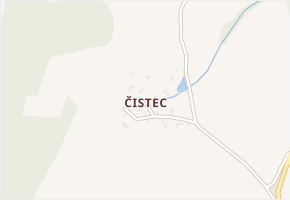 Čistec v obci Přestavlky u Čerčan - mapa části obce