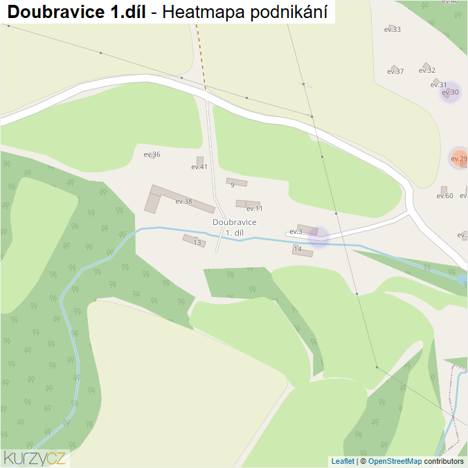 Mapa Doubravice 1.díl - Firmy v části obce.