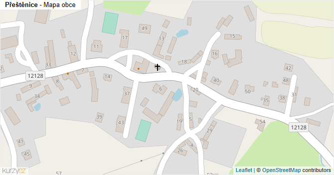 Přeštěnice - mapa obce