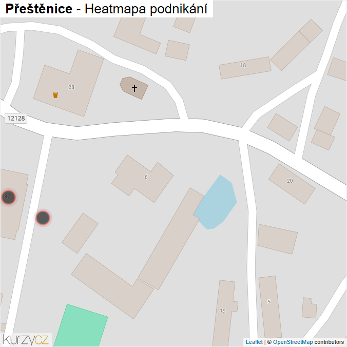 Mapa Přeštěnice - Firmy v obci.