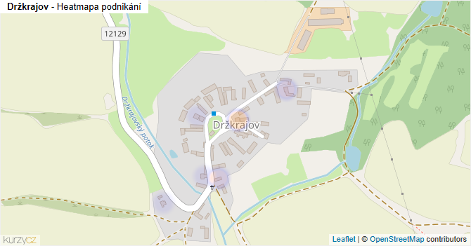 Držkrajov - mapa podnikání