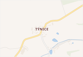 Týnice v obci Přeštěnice - mapa části obce