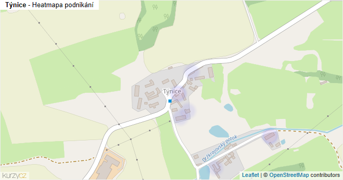 Týnice - mapa podnikání