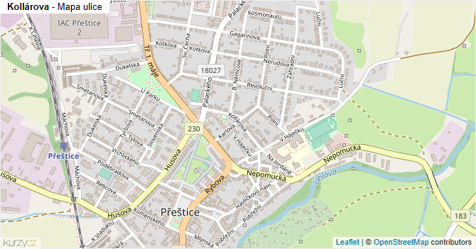 Kollárova - mapa ulice