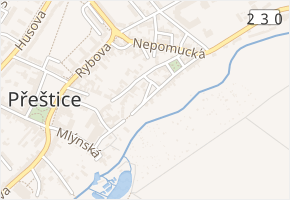 Pobřežní v obci Přeštice - mapa ulice