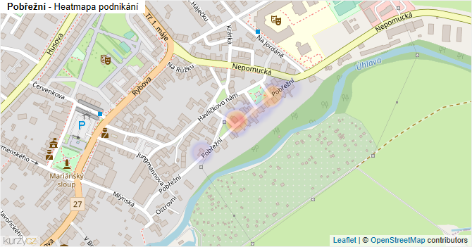 Pobřežní - mapa podnikání