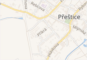 Příkrá v obci Přeštice - mapa ulice