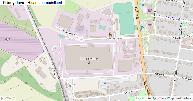 Průmyslová - mapa podnikání