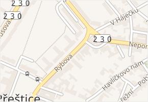 Rybova v obci Přeštice - mapa ulice