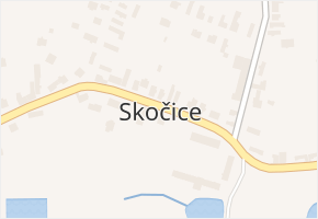 Skočice v obci Přeštice - mapa části obce