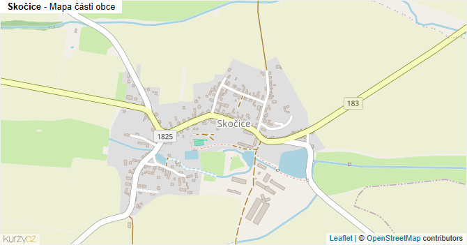 Skočice - mapa části obce