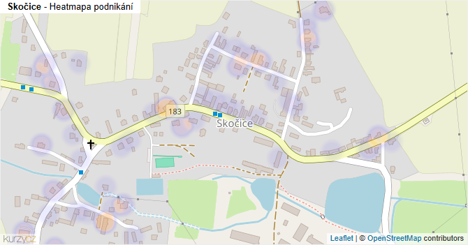 Skočice - mapa podnikání
