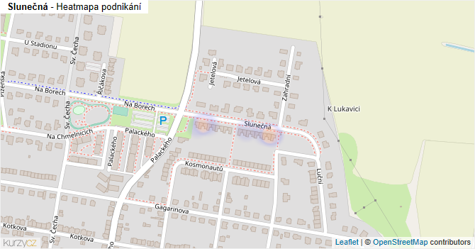 Slunečná - mapa podnikání