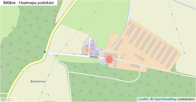Střížov - mapa podnikání
