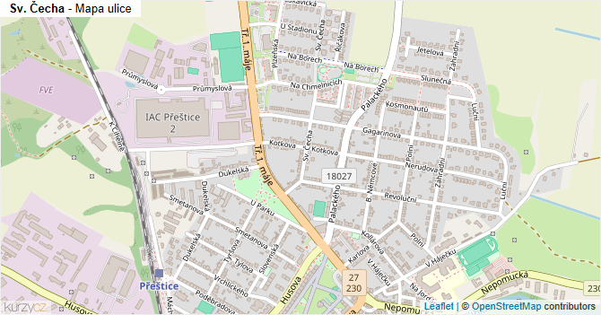 Sv. Čecha - mapa ulice