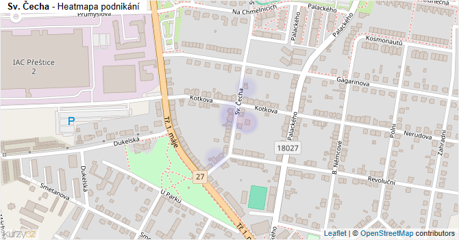 Sv. Čecha - mapa podnikání