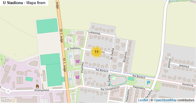 U Stadionu - mapa firem