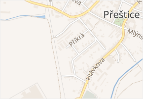 U Trati v obci Přeštice - mapa ulice