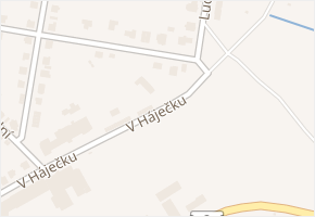 V Háječku v obci Přeštice - mapa ulice