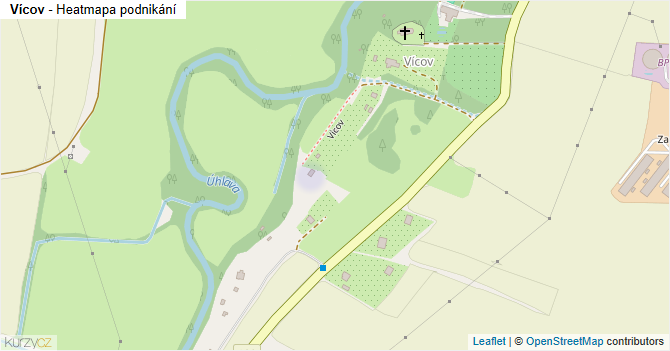 Vícov - mapa podnikání