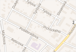 Vrchlického v obci Přeštice - mapa ulice