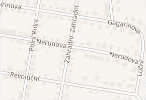 Zahradní v obci Přeštice - mapa ulice