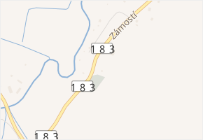 Zámostí v obci Přeštice - mapa ulice